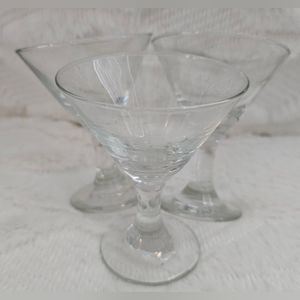 Pink Zebra Set of 3 Mini Martini Candle Glasses w Wicks